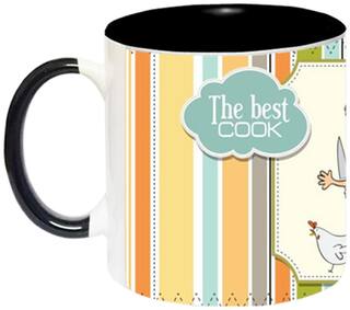 The Best Cook Ceramic Coffee Mug by AshvahTM - MUG736-BLK