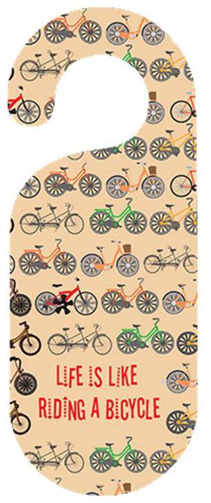 

The Crazy Me Riding a Bicycle Door Hanger