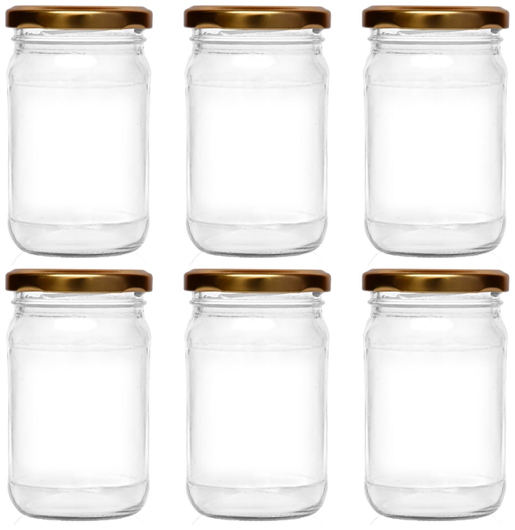 

The Falling Leaf 125ml Set of 6 Transparent Glass Canisters Jars