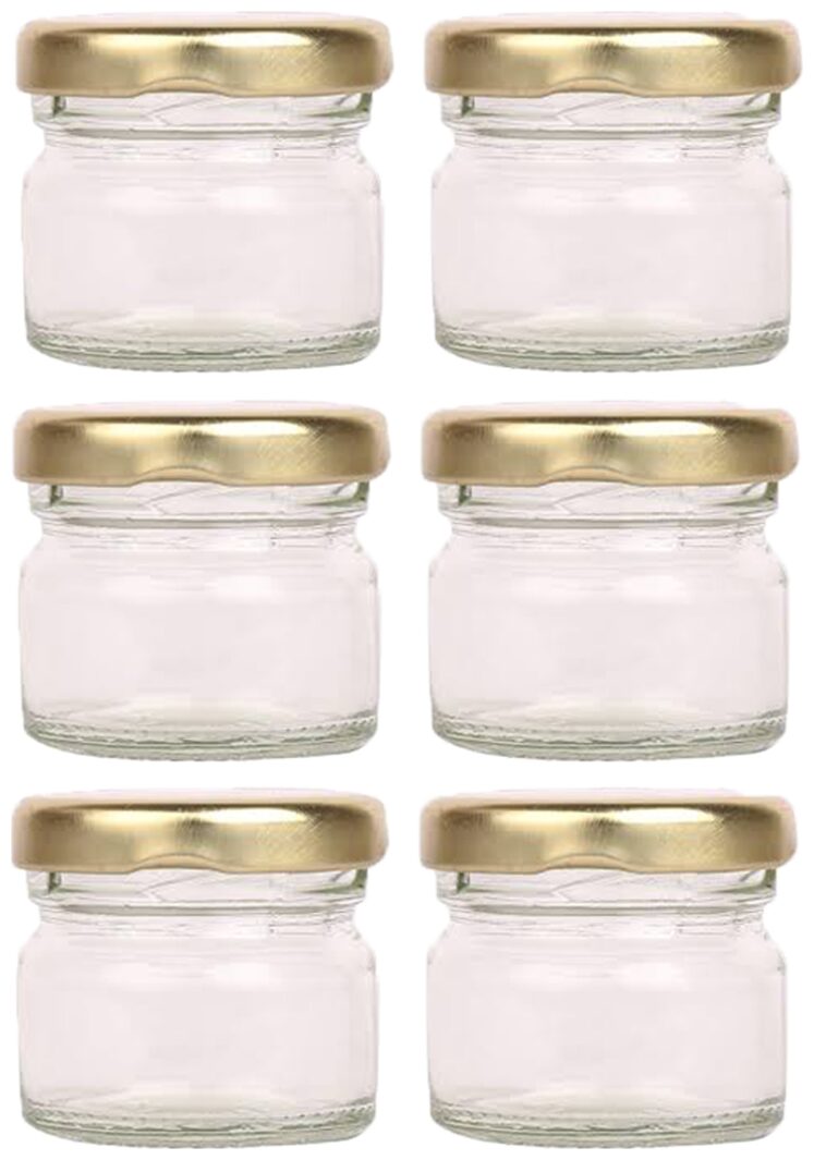 

The Falling Leaf 31 ml Set of 6 Transparent Glass Canisters Jars