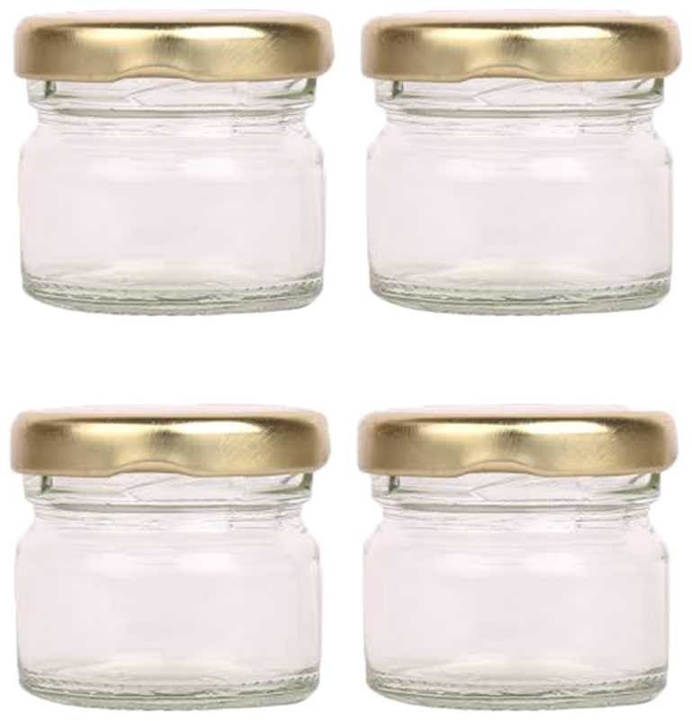 

The Falling Leaf 31 ml Set of 4 Transparent Glass Canisters Jars