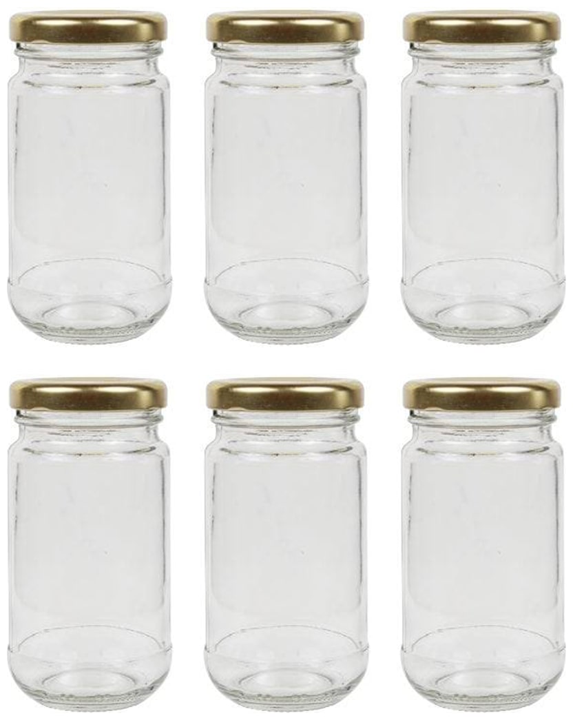 

The Falling Leaf 200ml Set of 6 Transparent Glass Canisters Jars