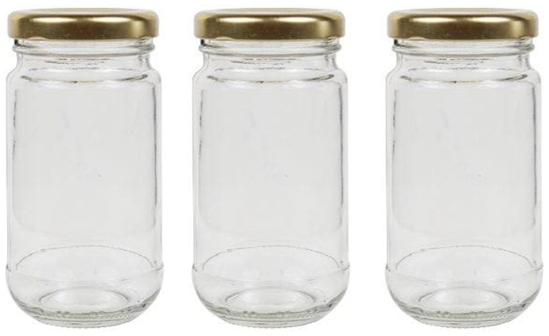 

The Falling Leaf 200ml Set of 3 Transparent Glass Canisters Jars