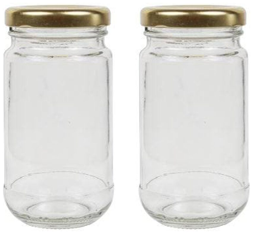 

The Falling Leaf 200ml Set of 2 Transparent Glass Canisters Jars