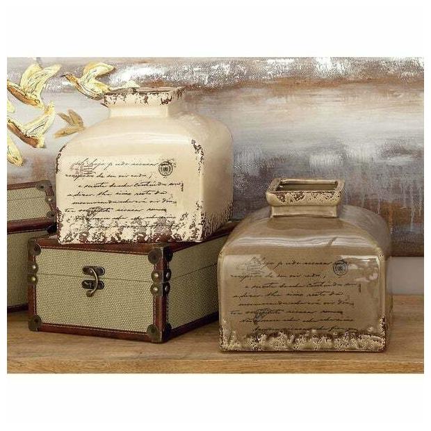 

The Gray Barn Joyful Stream Taupe and White Ceramic Vases