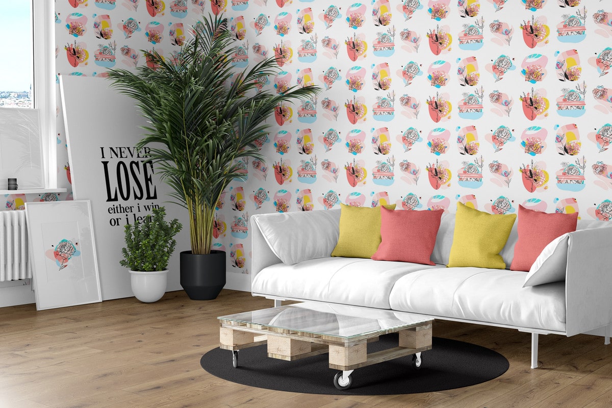 

The Inspire Decor Peel and Stick Wallpaper Removable Wallpaper Self Adhesive Repeat Pattern Wallpaper Peony Floral Wallpaper