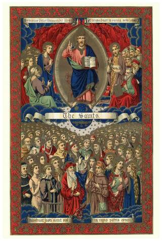 Buy The Saints In Heaven Religious Cool Wall Decor Art Print