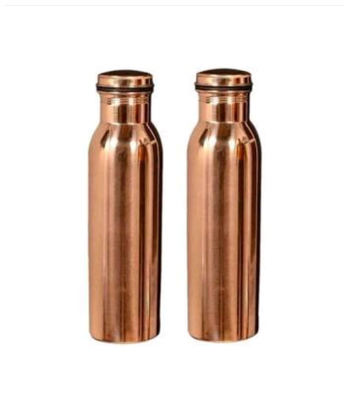 

PLAYNET Copper Brown Water Bottle ( 900 ml Set of 2 )
