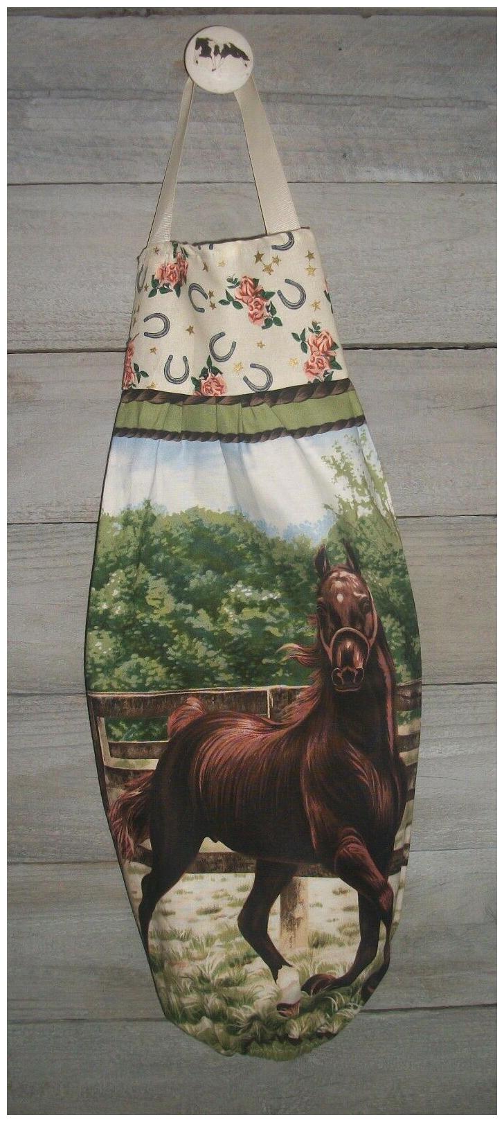 

Thoroughbred Stallion Mare Foal Plastic Grocery Bag Rag Sock Holder Organizer
