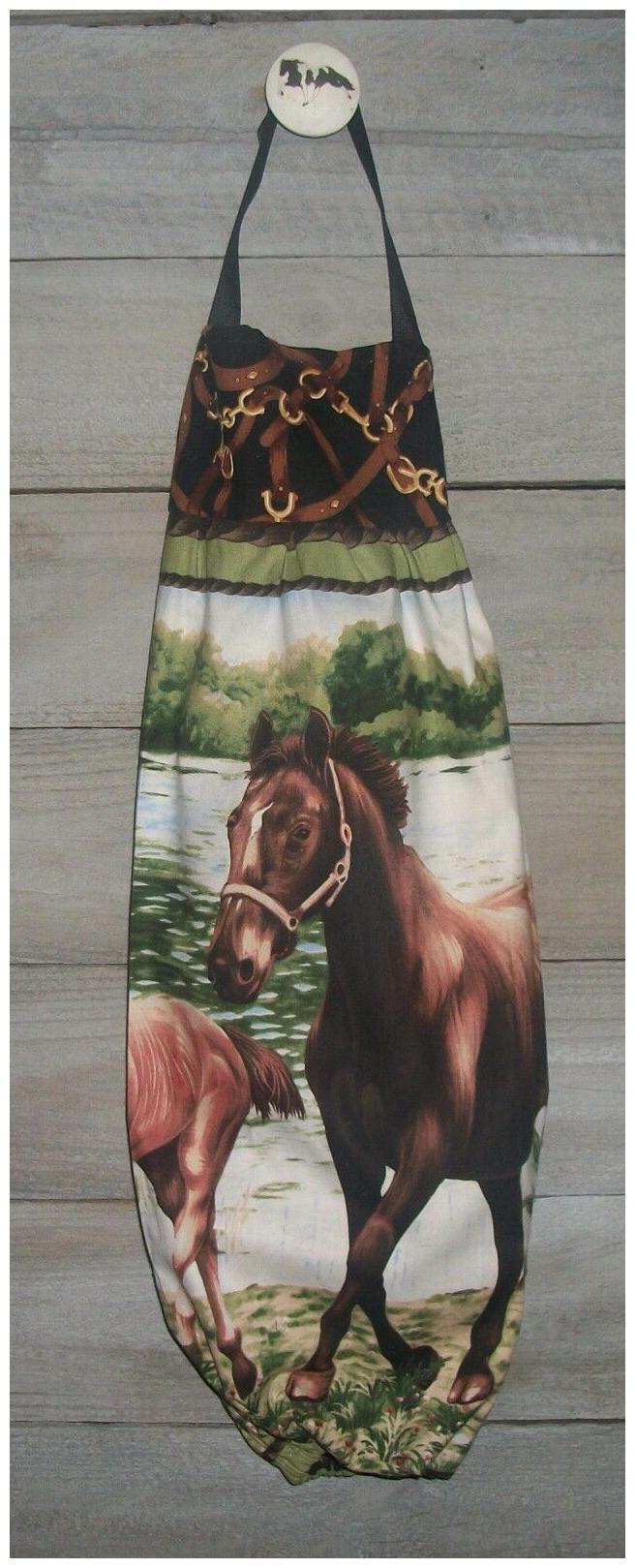 

Thoroughbred Stallion Mare Foal Plastic Grocery Bag Rag Sock Holder Organizer