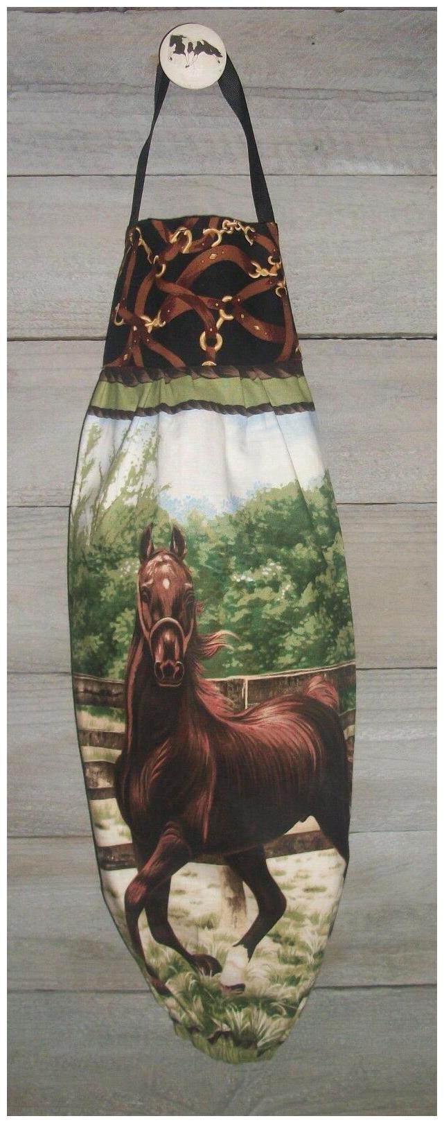 

Thoroughbred Stallion Mare Foal Plastic Grocery Bag Rag Sock Holder Organizer