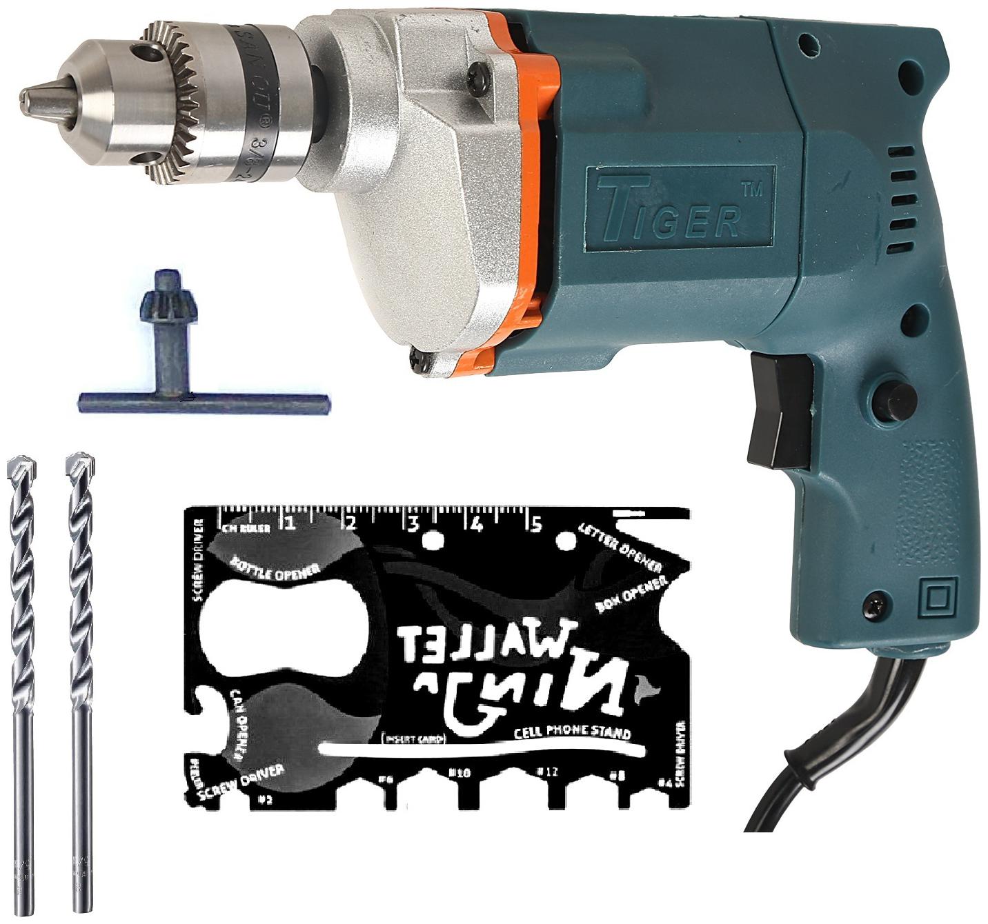 

Tiger 10 mm Electric drill Machine with Ninja Wallet 2 Masonry Bits