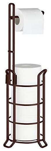 

Toilet Paper Holder Stand Dispenser 3Spare Rolls Bronze High Quality Durable