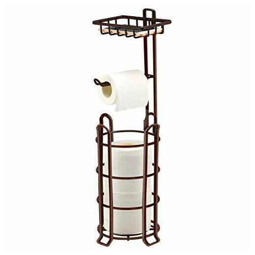 

TomCare Toilet Paper Holder Toilet Paper Stand 4 Raised Feet Bathroom (Bronze)