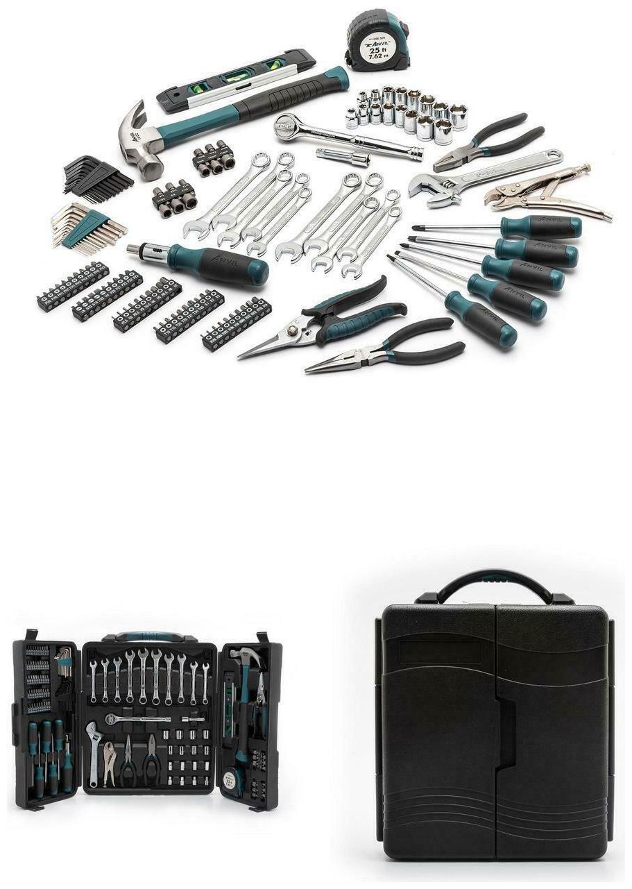 

Tool Kit Set 3 8 Drive SAE and Metric 137-Pc General Home Repaird DIY Project
