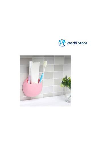Toothbrush Holder Suction Cup Organizer Bathroom Kitchen Storage Toothbrush Holder Suction Cup Organizer Bathroom Kitchen Storage Tool Pink Orted