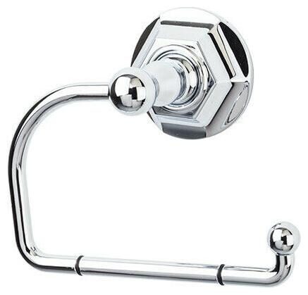 

Top Knobs ED4B Chrome Edwardian Bath Tissue Hook Hex Backplate