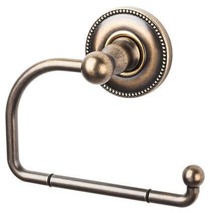 

Top Knobs ED4A Bronze Edwardian Bath Tissue Hook Beaded Backplate