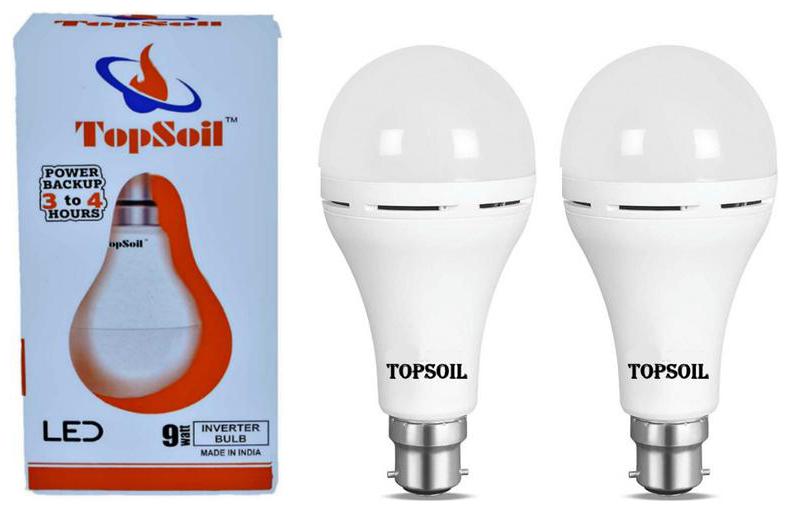 

Topsoil Inverter Led Bulb 9 Watt Power Backup Up To 3 Hours Pack Of 2