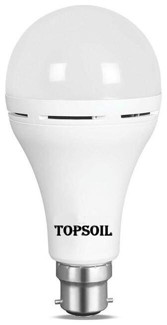 

Topsoil Rechargeable Inverter Emergency Acdc Led Bulb 9 Watt Power Backup Up To 3 Hours