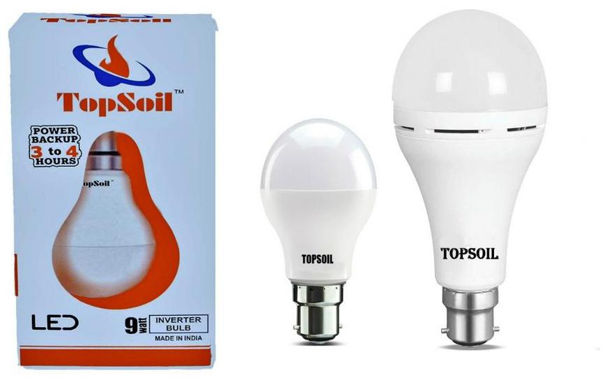 

Topsoil Rechargeable Inverter Led Bulb Pack Of One Inverter Led Bulb And One Normal 9 Watt Led Bulb