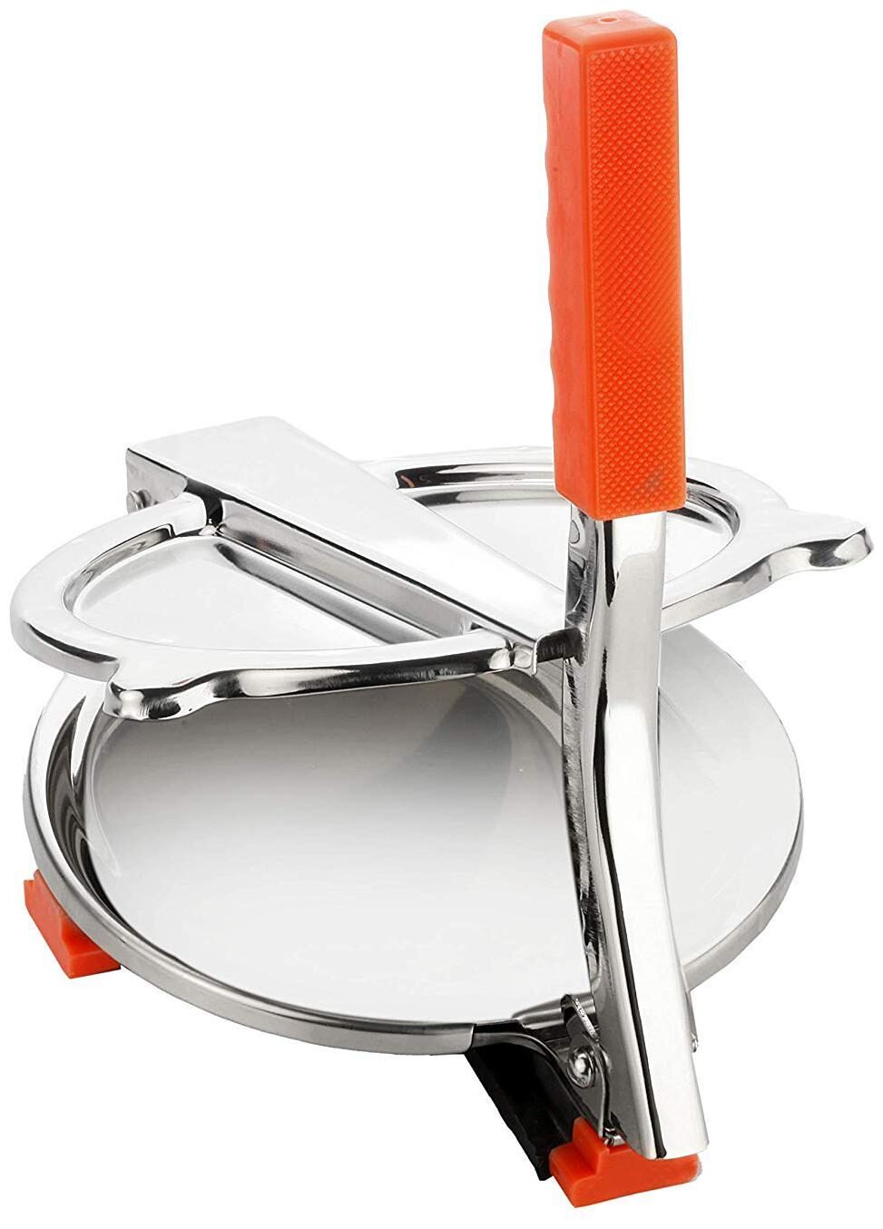 

total solution Manual Stainless Steel Puri poori Maker Press Machine with PRE Fitted Handle Large for Kitchen Nearly 6 inches Working Diameter It is NOT a roti or chapathi Maker
