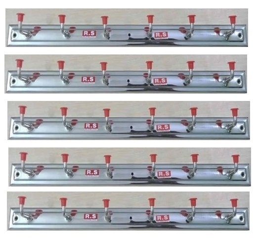 

total solution 5 pcs 6 pin stainless steel clothing hanger set of 5
