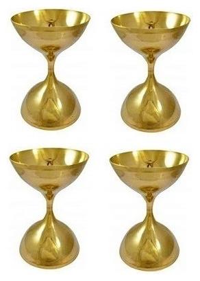 

Total Solution Brass Akhand Diya Golden Set Of 4
