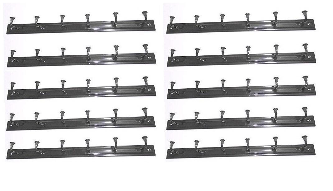 

total solution 10 pcs 6 pin brown clothing hanger set of 10