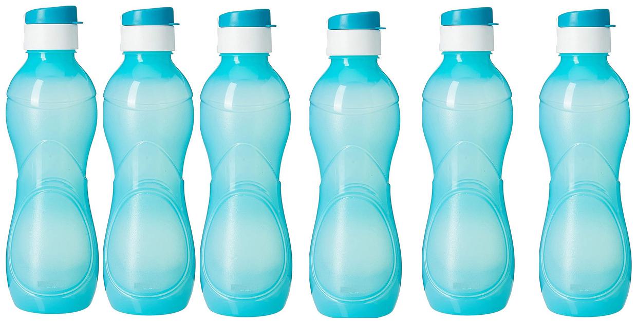 

total solution Plastic Blue Water Bottle ( 500 ml Set of 6 )