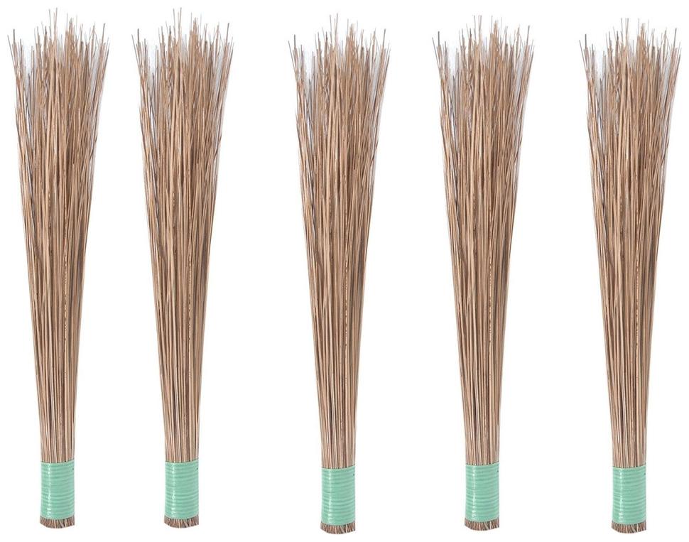 

Total Solution Garden Outdoor Cleaning Natural And Pure Bamboo Seek Coconut Jhadu Brooms - Pack Of 5