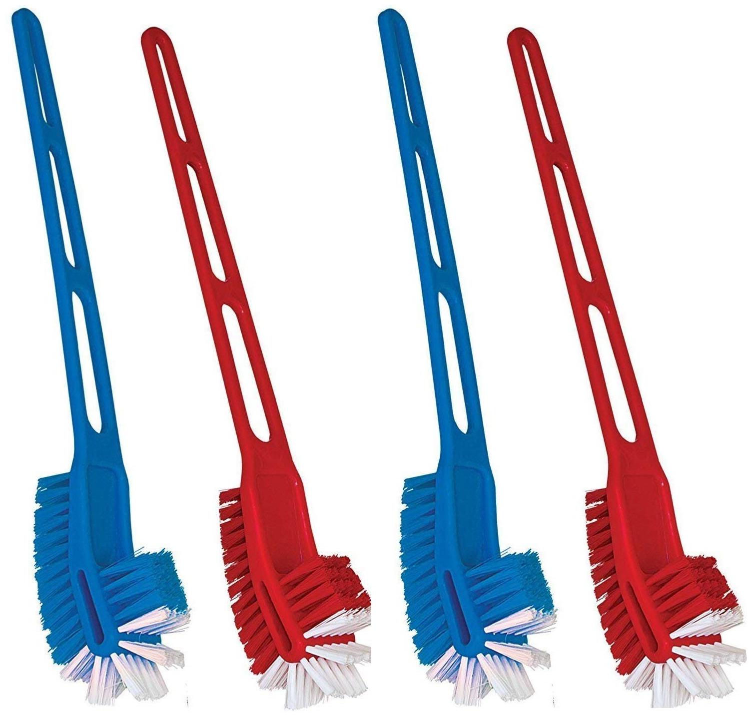 

Total Solution 4pcs Plastic Double Side Toilet Cleaning Brush