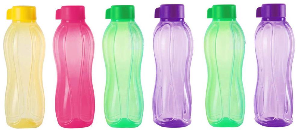 

total solution Plastic Multi Water Bottle ( 500 ml Set of 6 )