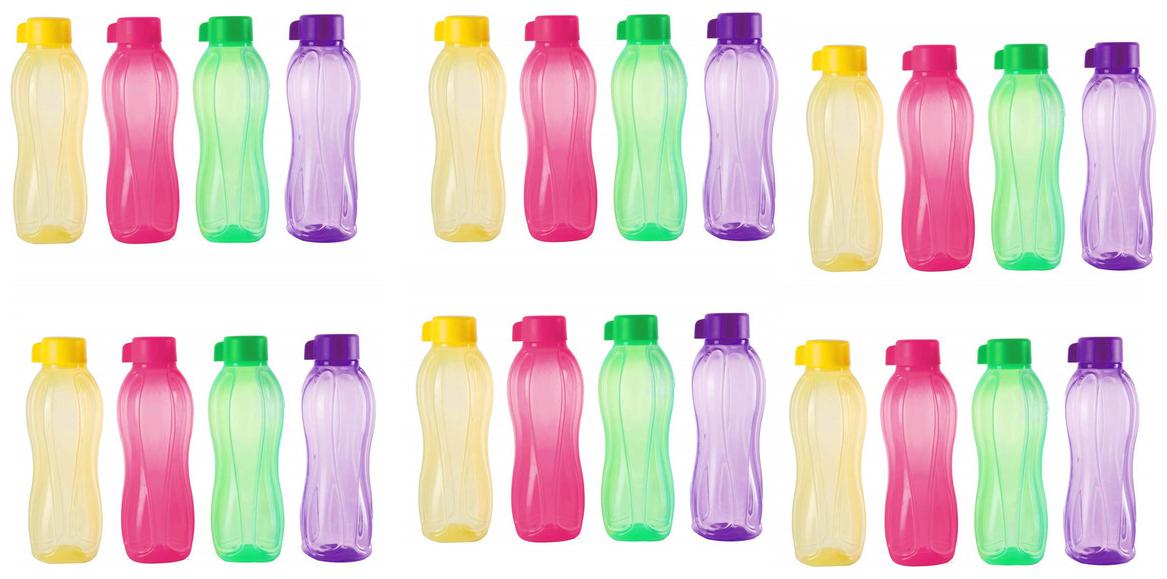 

total solution Plastic Multi Water Bottle ( 500 ml Set of 24 )