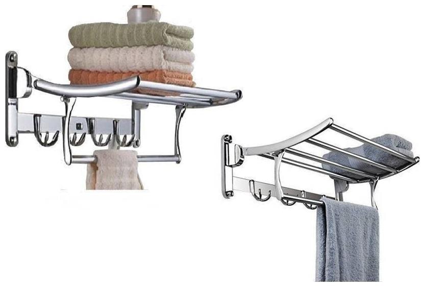 

Towel Rack folding rack bathroom towel rack towel hanger bathroom cloth hanger folding cloth hanger Set Of 2 - 24 inch
