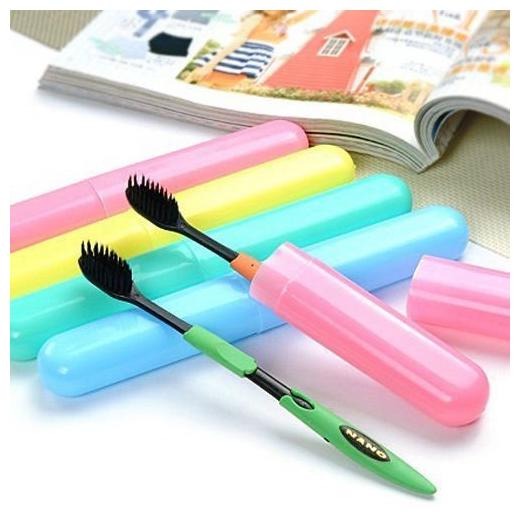 

Travel Toothbrush Case Colorful Plastic Portable Lightweight Toothpaste Box (Pack of 5) Assorted Color
