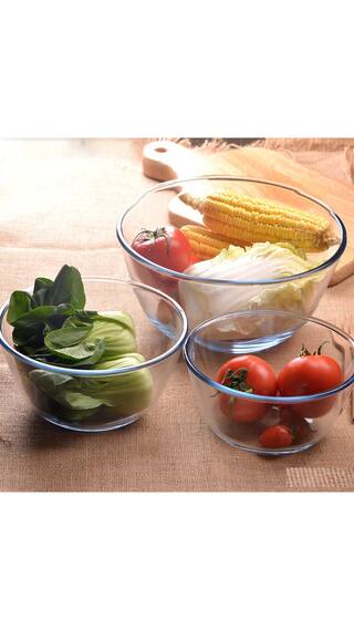 Treo Borosilicate Gl Microwave Safe Mixing Bowl Combo Of 3 Treo Borosilicate Gl Microwave Safe Mixing Bowl Combo Of 3 1500 2500 3500ml