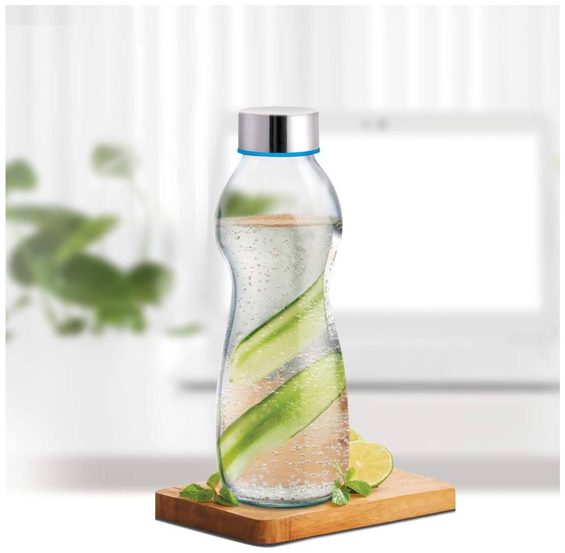 

Treo BOROSILICATE EAZY GRIP GLASS BOTTLE 550 ML Glass Multi Water Bottle ( 550 ml Set of 1 )