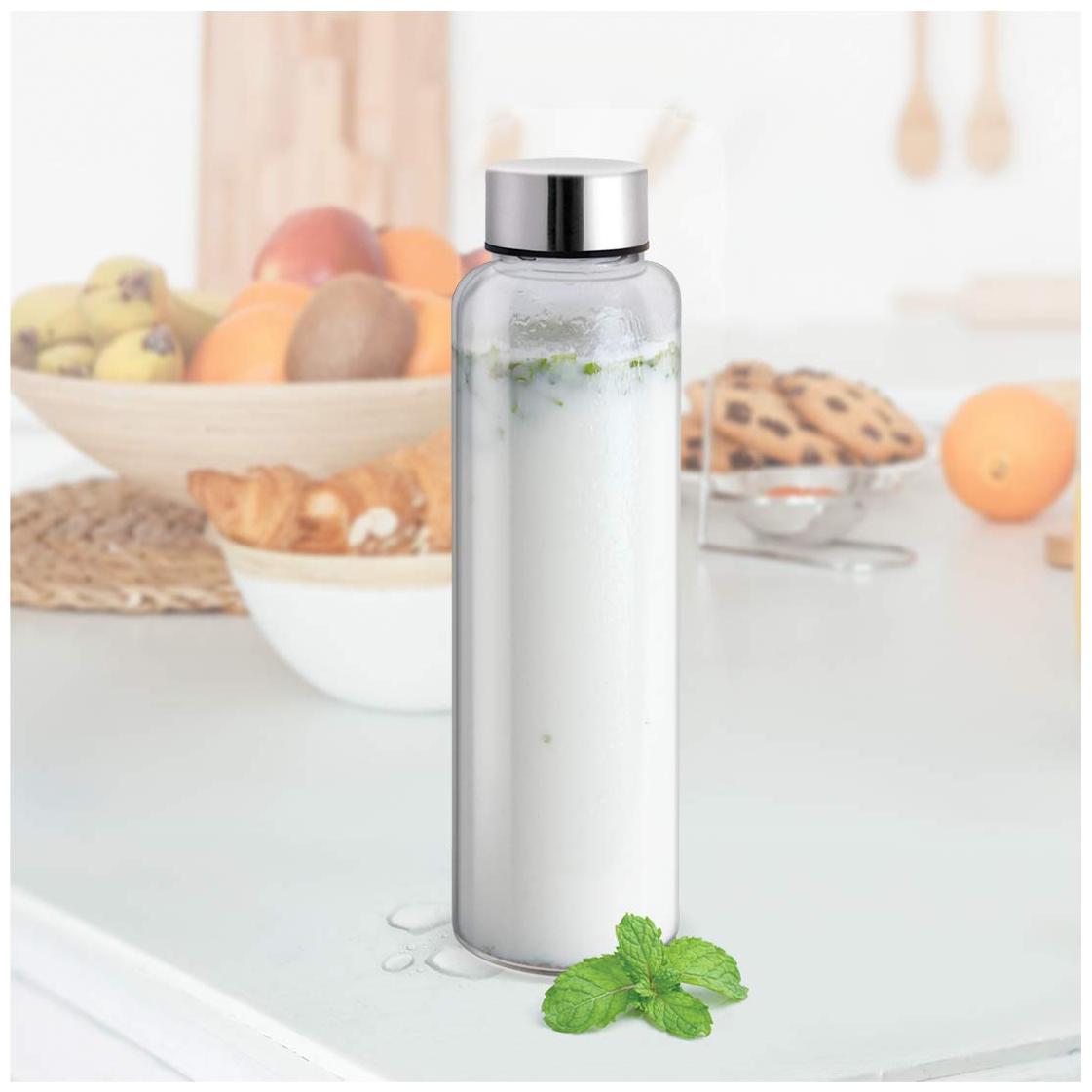 

Treo CLARION BOROSILICATE GLASS BOTTLE 310 ML Glass Transparent Water Bottle ( 310 ml Set of 1 )