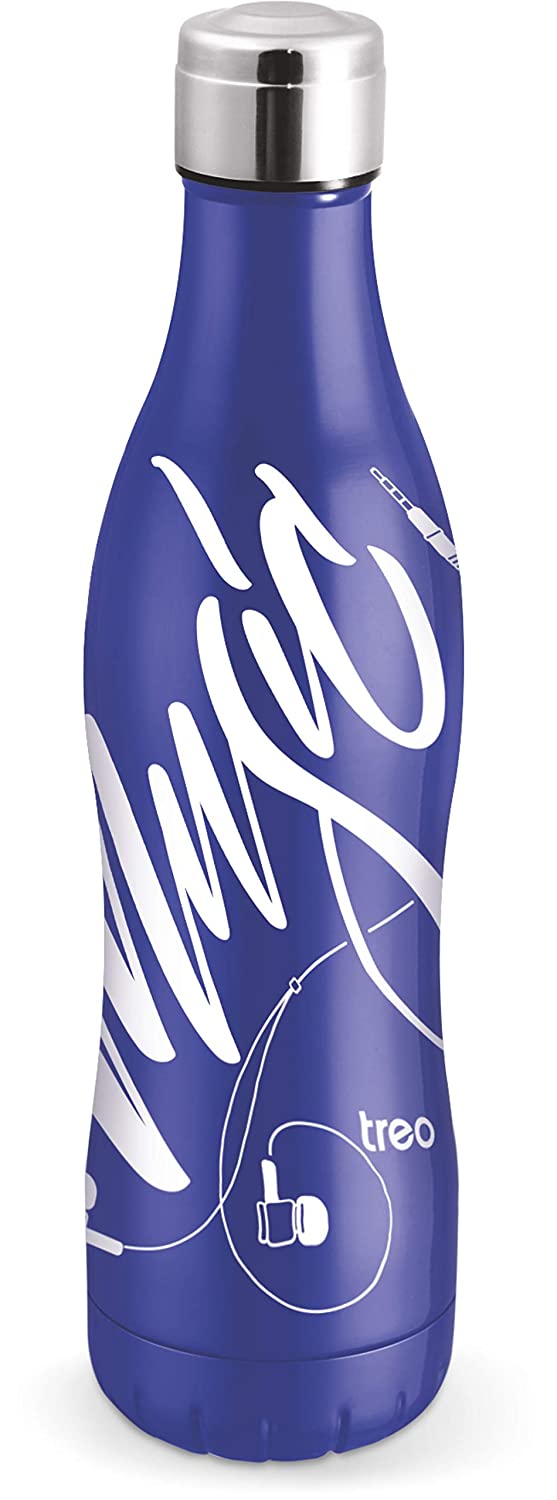 

Treo Stainless Steel Blue Water Bottle ( 700 ml Set of 1 )