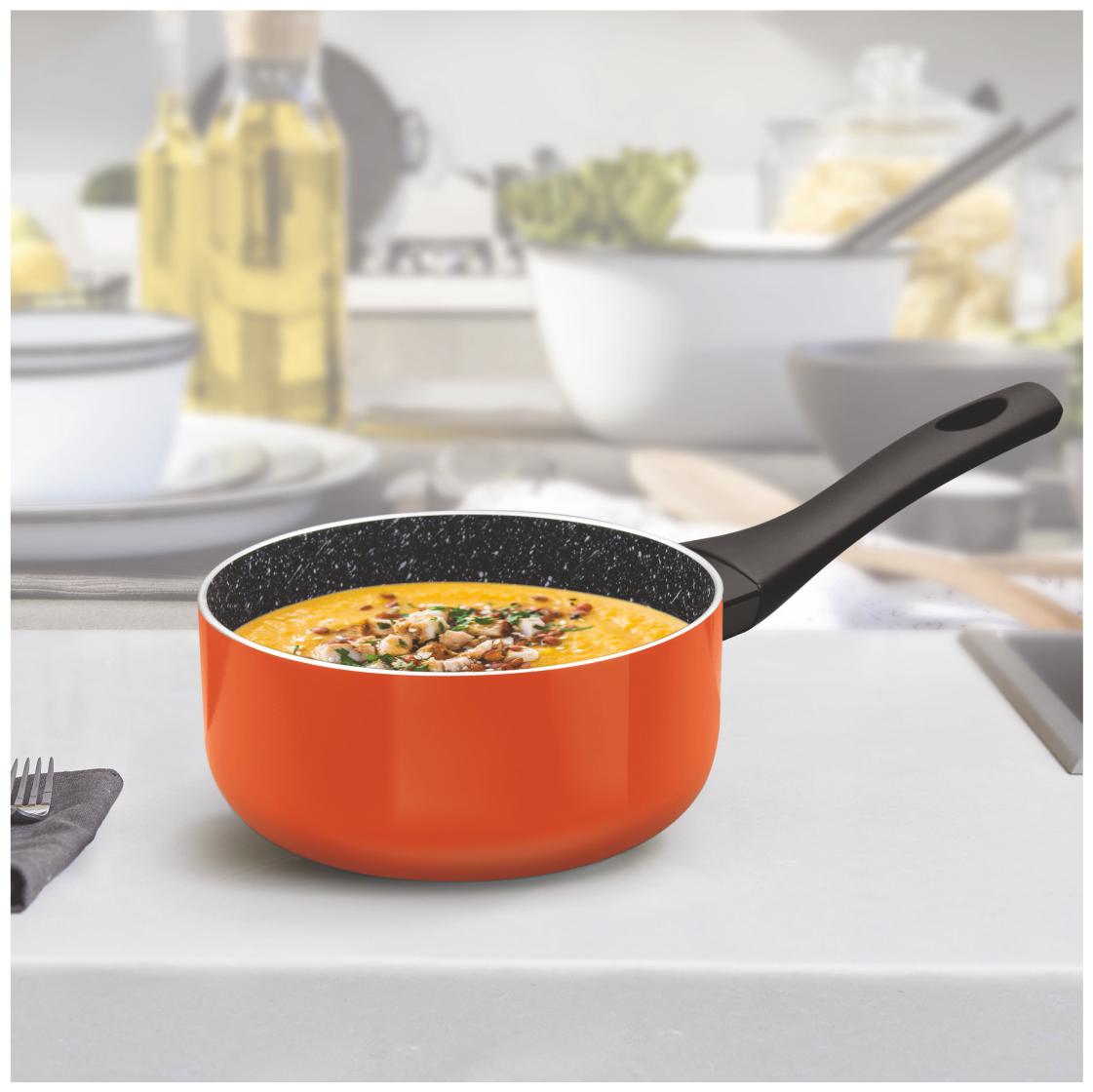 

Treo By Milton La Culinaire Granito Sauce Pan 16 Cm 1200 ml 1 2 L Orange