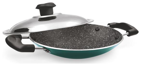 

TREO La Culinaire Granito Non Stick Appachetty With Lid 21 cm Green