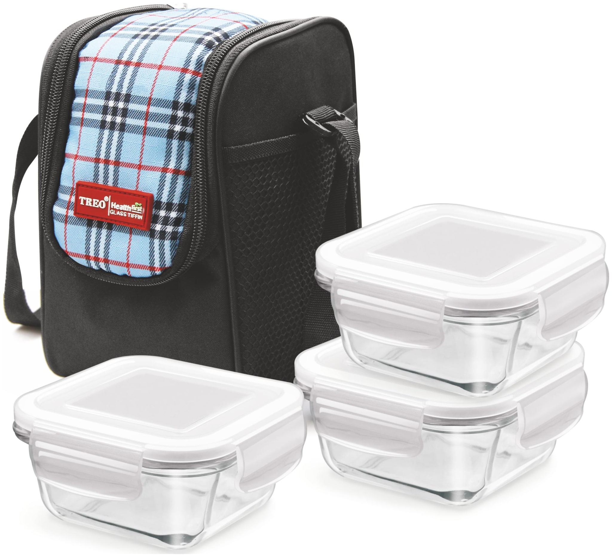

Treo Black Lunch box ( Set of 3 300 ml )
