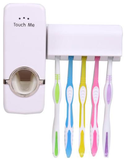 

TRIANGLE ANTAutomatic Toothpaste Dispenser Automatic Squeezer and Toothbrush Holder Bathroom Dust-proof Dispenser Kit Toothbrush Holder Set