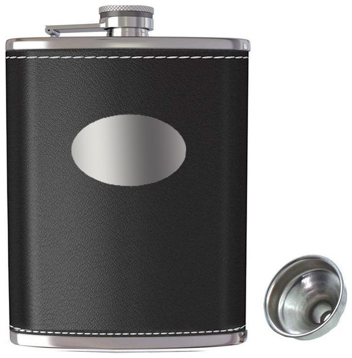 

Triangle Ant Leather Coated 236 ml Stainless Steel Hip Flask for Alcohol Bear Whisky