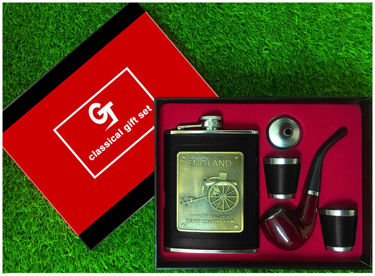 

Triangle Ant 1150 Black Hip Flask Stainless Steel With 1 Cigar 2 Glasses 1 Funnel For Alcohol Drinking Whisky -236 ML