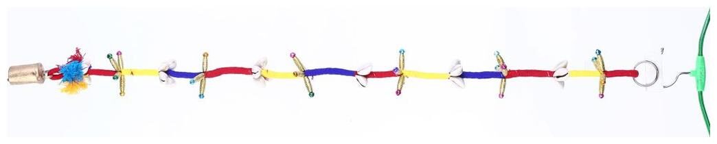 

Tribes India hanging ghungroo jhumar with kodis multi colour