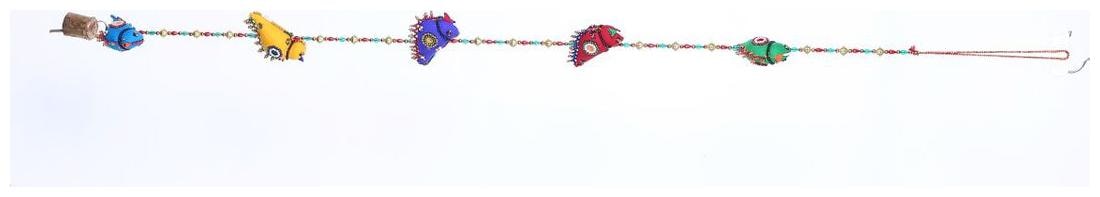 

Tribes India hanging 5 parrot bagdi line multi colour