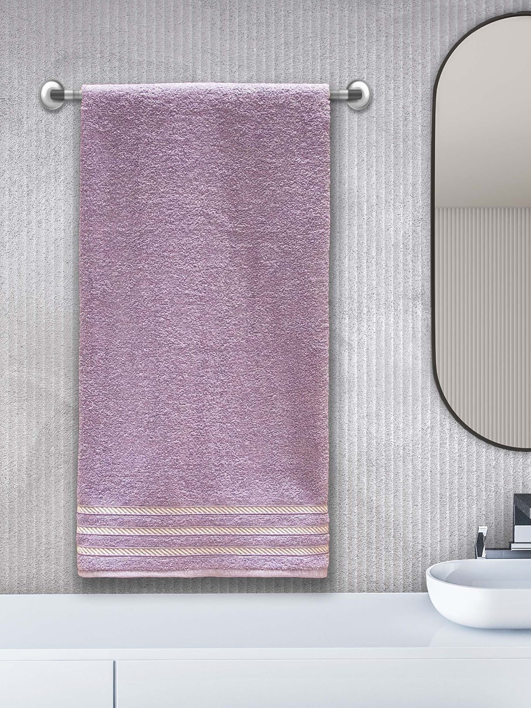 

Trident 380 GSM Cotton Bath Towel ( 2 Pieces Purple )
