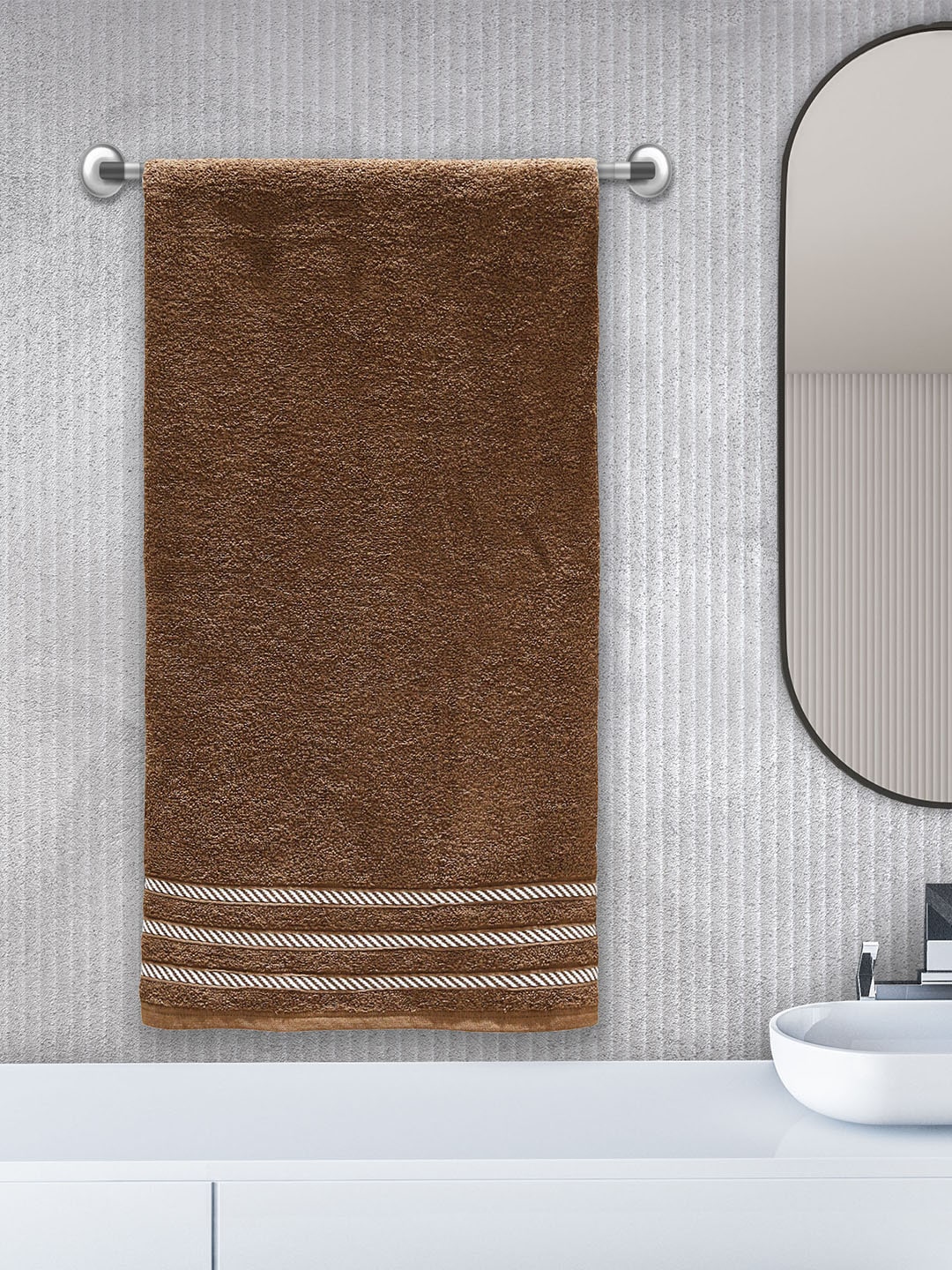 

Trident 380 GSM Cotton Bath Towel ( 2 Pieces Brown )